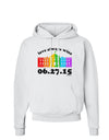 Love Always Wins with Date - Marriage Equality Hoodie Sweatshirt-Hoodie-TooLoud-White-Small-Davson Sales