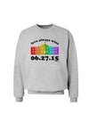 Love Always Wins with Date - Marriage Equality Sweatshirt-Sweatshirts-TooLoud-AshGray-Small-Davson Sales