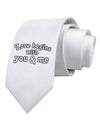 Love Begins With You and Me Printed White Necktie by TooLoud