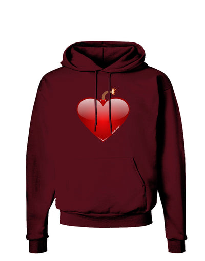 Love Bomb Dark Hoodie Sweatshirt-Hoodie-TooLoud-Maroon-Small-Davson Sales