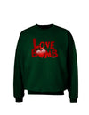 Love Bomb Text Adult Dark Sweatshirt-Sweatshirts-TooLoud-Deep-Forest-Green-Small-Davson Sales