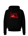 Love Bomb Text Dark Hoodie Sweatshirt-Hoodie-TooLoud-Black-Small-Davson Sales