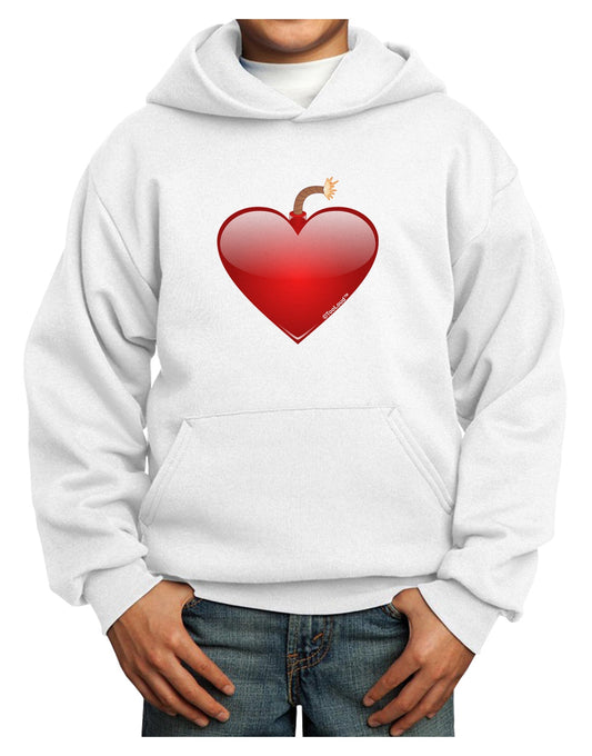 Love Bomb Youth Hoodie Pullover Sweatshirt-Youth Hoodie-TooLoud-White-XS-Davson Sales