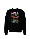 Love is like Sunshine - Quote Adult Dark Sweatshirt-Sweatshirts-TooLoud-Black-Small-Davson Sales