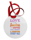 Love is like Sunshine - Quote Circular Metal Ornament-Ornament-TooLoud-White-Davson Sales