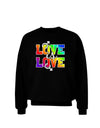 Love Is Love Gay Pride Adult Dark Sweatshirt-Sweatshirts-TooLoud-Black-Small-Davson Sales