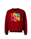 Love Is Love Gay Pride Adult Dark Sweatshirt-Sweatshirts-TooLoud-Deep-Red-Small-Davson Sales