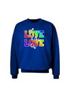 Love Is Love Gay Pride Adult Dark Sweatshirt-Sweatshirts-TooLoud-Deep-Royal-Blue-Small-Davson Sales