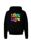 Love Is Love Gay Pride Dark Hoodie Sweatshirt-Hoodie-TooLoud-Black-Small-Davson Sales