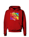 Love Is Love Gay Pride Dark Hoodie Sweatshirt-Hoodie-TooLoud-Red-Small-Davson Sales