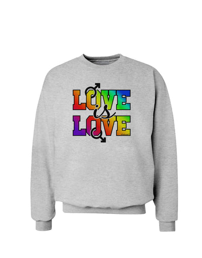 Love Is Love Gay Pride Sweatshirt-Sweatshirts-TooLoud-AshGray-Small-Davson Sales