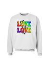 Love Is Love Gay Pride Sweatshirt-Sweatshirts-TooLoud-White-Small-Davson Sales