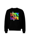 Love Is Love Lesbian Pride Adult Dark Sweatshirt-Sweatshirts-TooLoud-Black-Small-Davson Sales