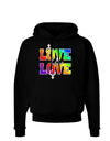 Love Is Love Lesbian Pride Dark Hoodie Sweatshirt-Hoodie-TooLoud-Black-Small-Davson Sales