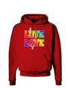 Love Is Love Lesbian Pride Dark Hoodie Sweatshirt-Hoodie-TooLoud-Red-Small-Davson Sales