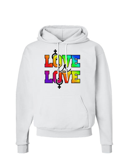 Love Is Love Lesbian Pride Hoodie Sweatshirt-Hoodie-TooLoud-White-Small-Davson Sales