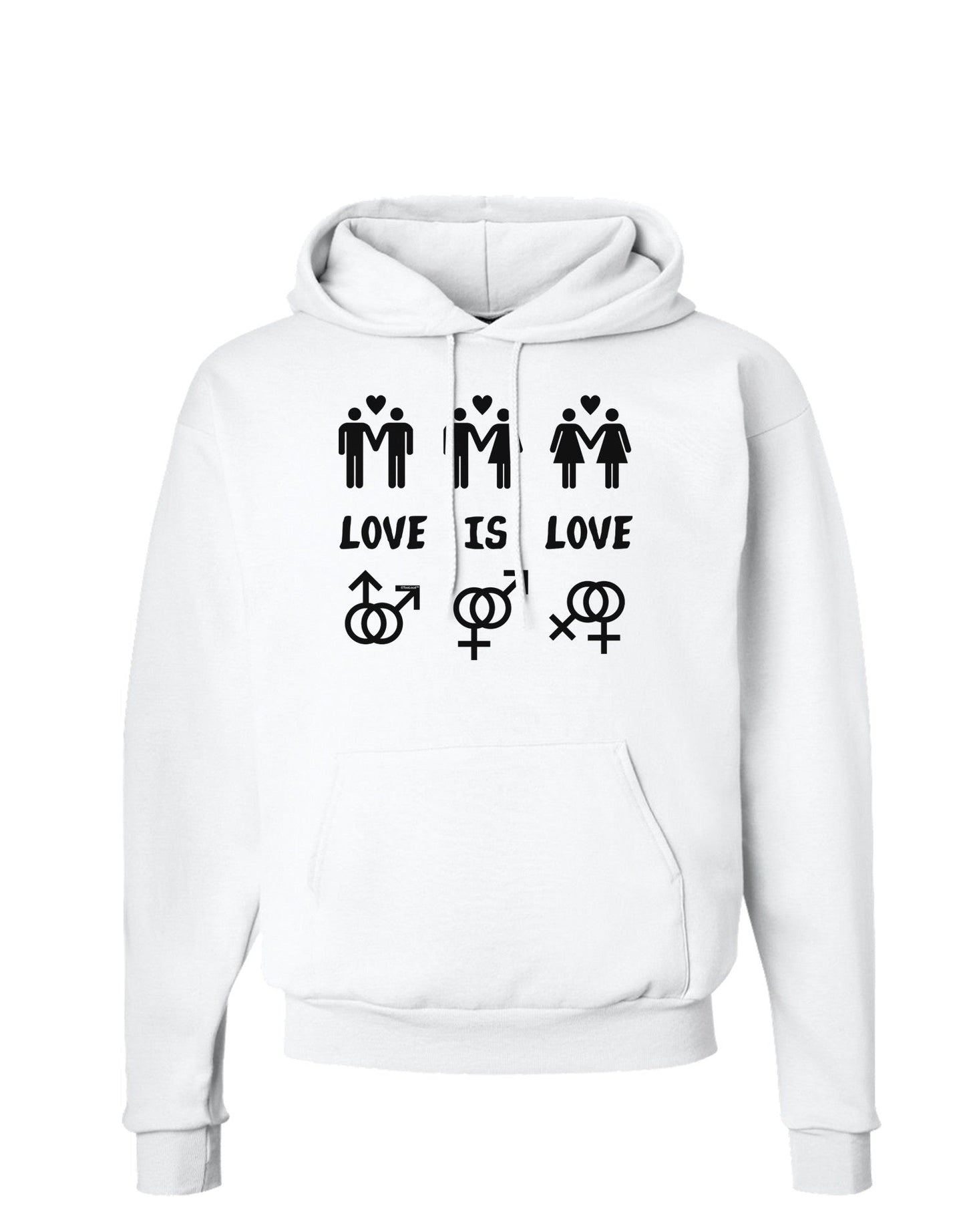 Love Is Love LGBT Marriage Equality Hoodie Sweatshirt-Hoodie-TooLoud-White-Small-Davson Sales