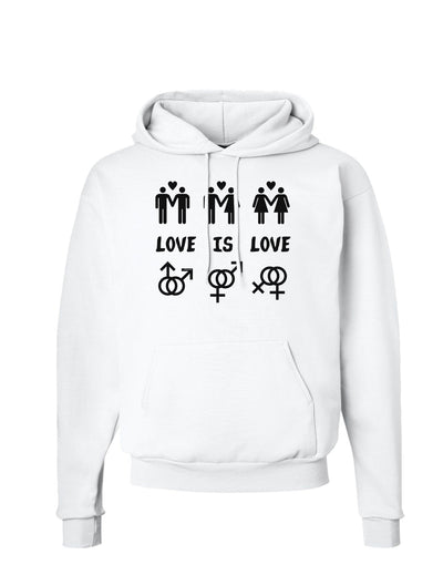 Love Is Love LGBT Marriage Equality Hoodie Sweatshirt-Hoodie-TooLoud-White-Small-Davson Sales