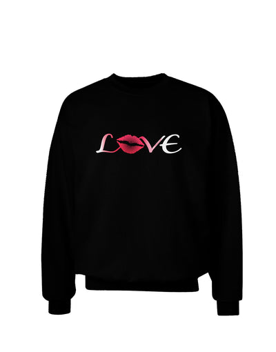 Love Kiss Adult Dark Sweatshirt-Sweatshirts-TooLoud-Black-Small-Davson Sales