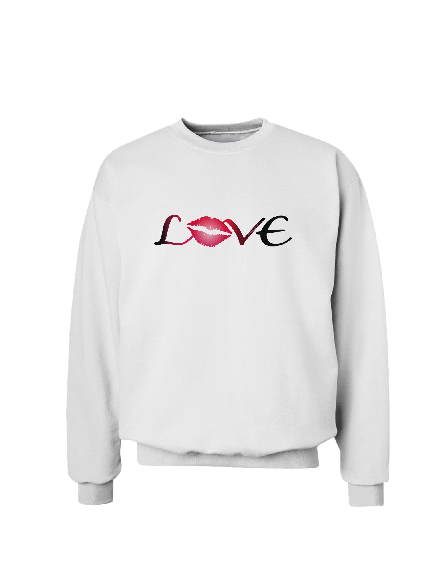 Love Kiss Sweatshirt-Sweatshirts-TooLoud-White-Small-Davson Sales