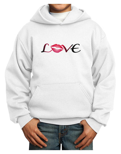 Love Kiss Youth Hoodie Pullover Sweatshirt-Youth Hoodie-TooLoud-White-XS-Davson Sales