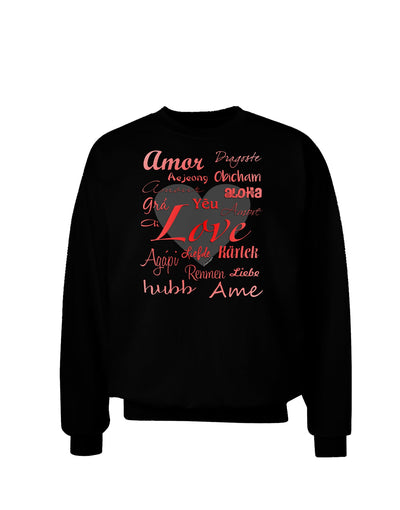 Love Languages Adult Dark Sweatshirt by TooLoud-Sweatshirts-TooLoud-Black-Small-Davson Sales