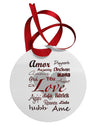 Love Languages Circular Metal Ornament by TooLoud-Ornament-TooLoud-White-Davson Sales