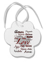 Love Languages Paw Print Shaped Ornament by TooLoud-Ornament-TooLoud-White-Davson Sales