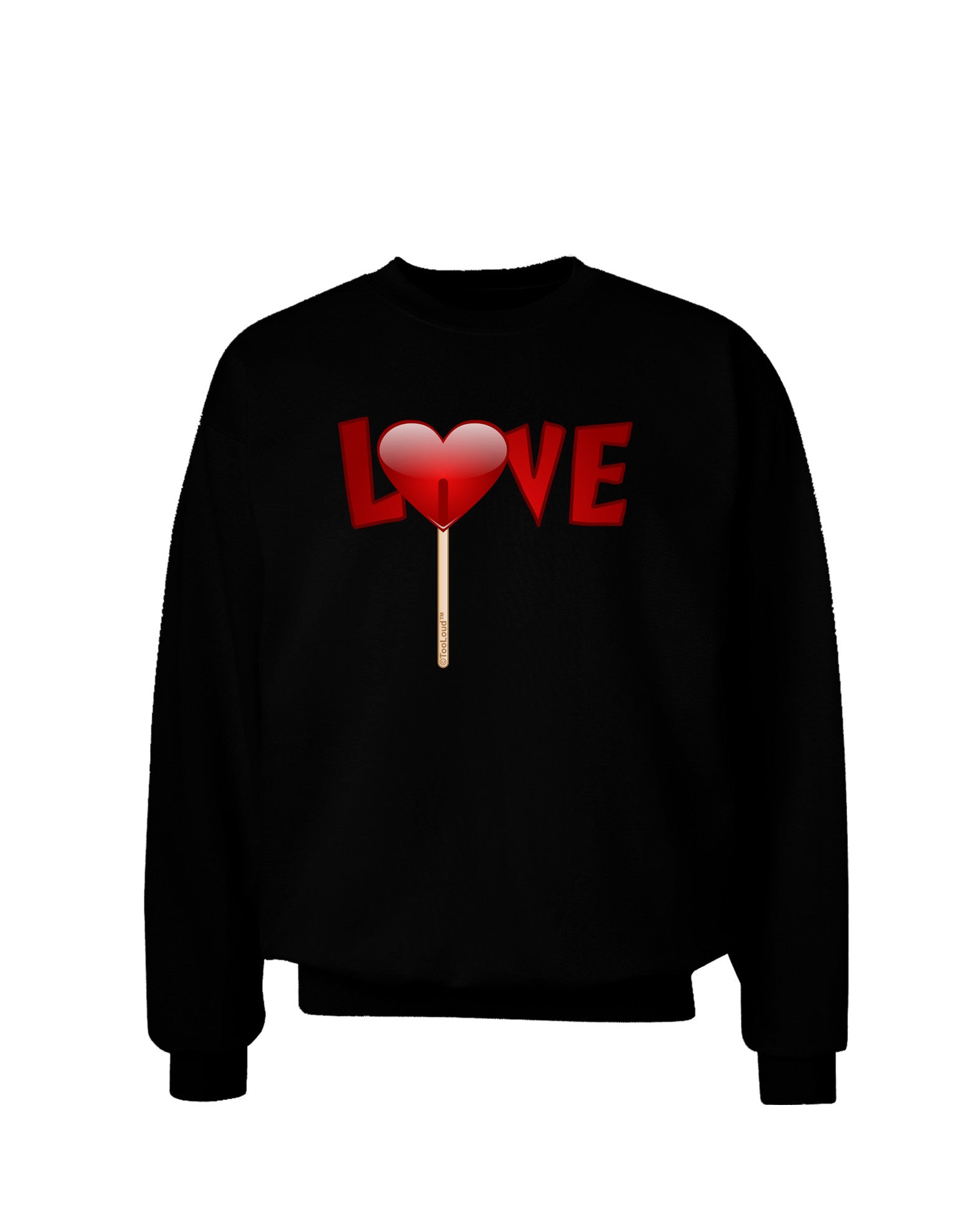 Love Lollipop Adult Dark Sweatshirt-Sweatshirts-TooLoud-Black-Small-Davson Sales