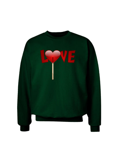 Love Lollipop Adult Dark Sweatshirt-Sweatshirts-TooLoud-Deep-Forest-Green-Small-Davson Sales