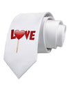 Love Lollipop Printed White Necktie