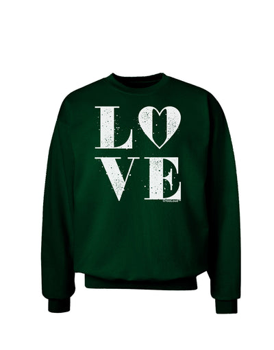 Love Splatter Adult Dark Sweatshirt-Sweatshirts-TooLoud-Deep-Forest-Green-Small-Davson Sales