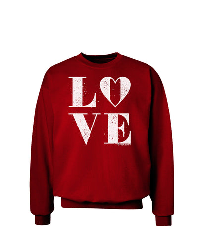 Love Splatter Adult Dark Sweatshirt-Sweatshirts-TooLoud-Deep-Red-Small-Davson Sales