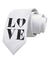 Love Splatter Printed White Necktie