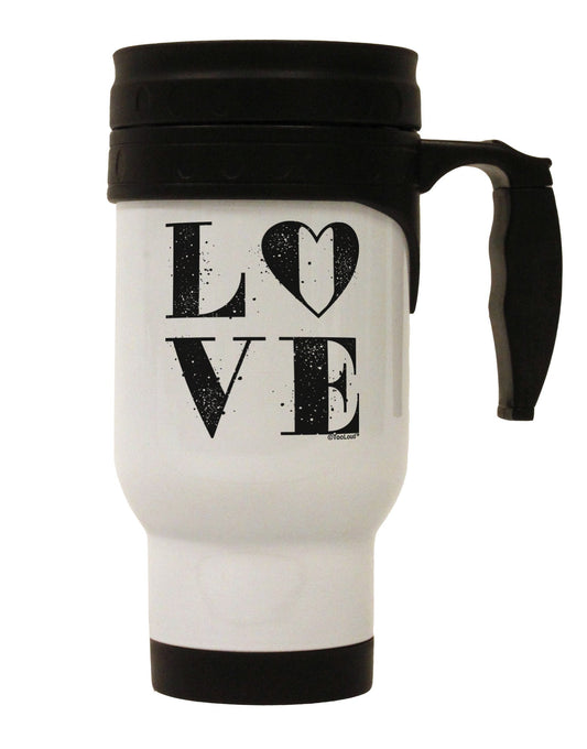 Love Splatter Stainless Steel 14oz Travel Mug-Travel Mugs-TooLoud-White-Davson Sales