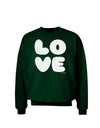 LOVE Text Adult Dark Sweatshirt by TooLoud-Sweatshirts-TooLoud-Deep-Forest-Green-Small-Davson Sales