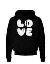 LOVE Text Dark Hoodie Sweatshirt by TooLoud-Hoodie-TooLoud-Black-Small-Davson Sales