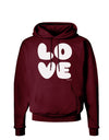 LOVE Text Dark Hoodie Sweatshirt by TooLoud-Hoodie-TooLoud-Maroon-Small-Davson Sales