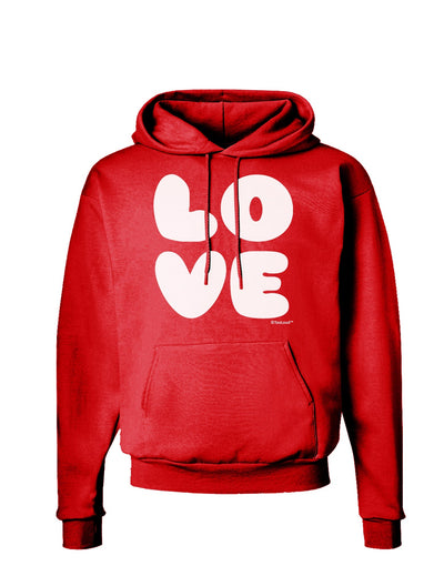 LOVE Text Dark Hoodie Sweatshirt by TooLoud-Hoodie-TooLoud-Red-Small-Davson Sales