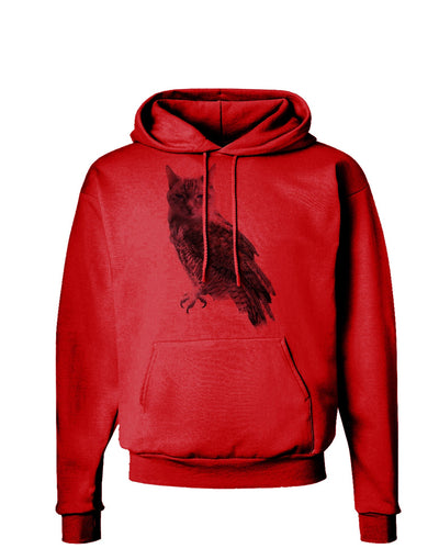 Lucky Cat Owl Hoodie Sweatshirt-Hoodie-TooLoud-Red-Small-Davson Sales