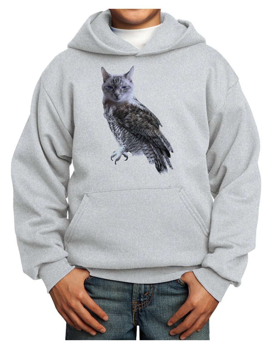 Lucky Cat Owl Youth Hoodie Pullover Sweatshirt-Youth Hoodie-TooLoud-White-XS-Davson Sales