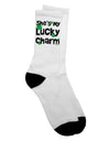 Lucky Charm: Coordinated Couples Crew Socks for Adults - TooLoud-Socks-TooLoud-White-Ladies-4-6-Davson Sales