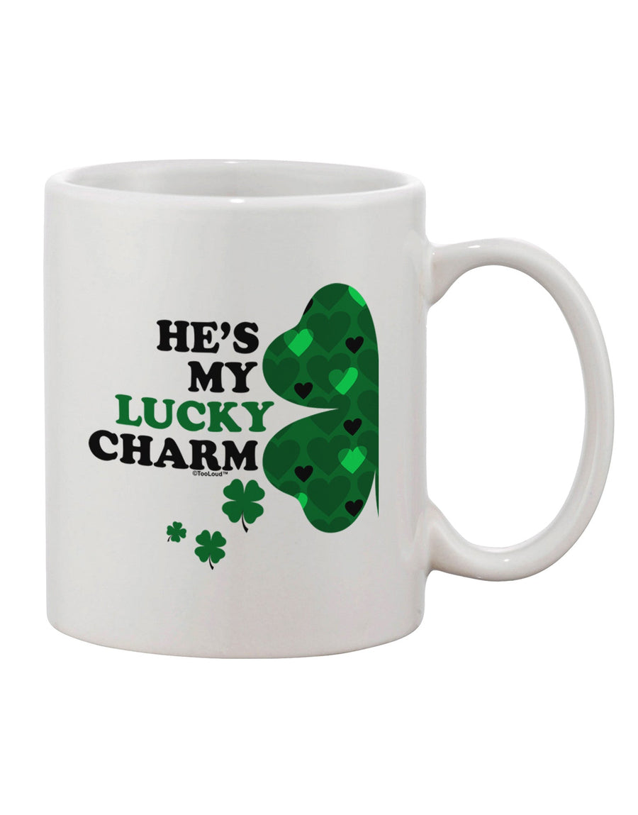 Lucky Charm - Left Printed 11 oz Coffee Mug - Expertly Crafted Drinkware TooLoud-11 OZ Coffee Mug-TooLoud-White-Davson Sales