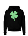 Lucky Four Leaf Clover St Patricks Day Dark Hoodie Sweatshirt-Hoodie-TooLoud-Black-Small-Davson Sales