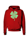 Lucky Four Leaf Clover St Patricks Day Dark Hoodie Sweatshirt-Hoodie-TooLoud-Red-Small-Davson Sales