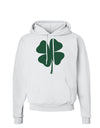 Lucky Four Leaf Clover St Patricks Day Hoodie Sweatshirt-Hoodie-TooLoud-White-Small-Davson Sales