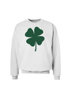 Lucky Four Leaf Clover St Patricks Day Sweatshirt-Sweatshirts-TooLoud-White-Small-Davson Sales