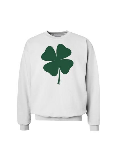 Lucky Four Leaf Clover St Patricks Day Sweatshirt-Sweatshirts-TooLoud-White-Small-Davson Sales