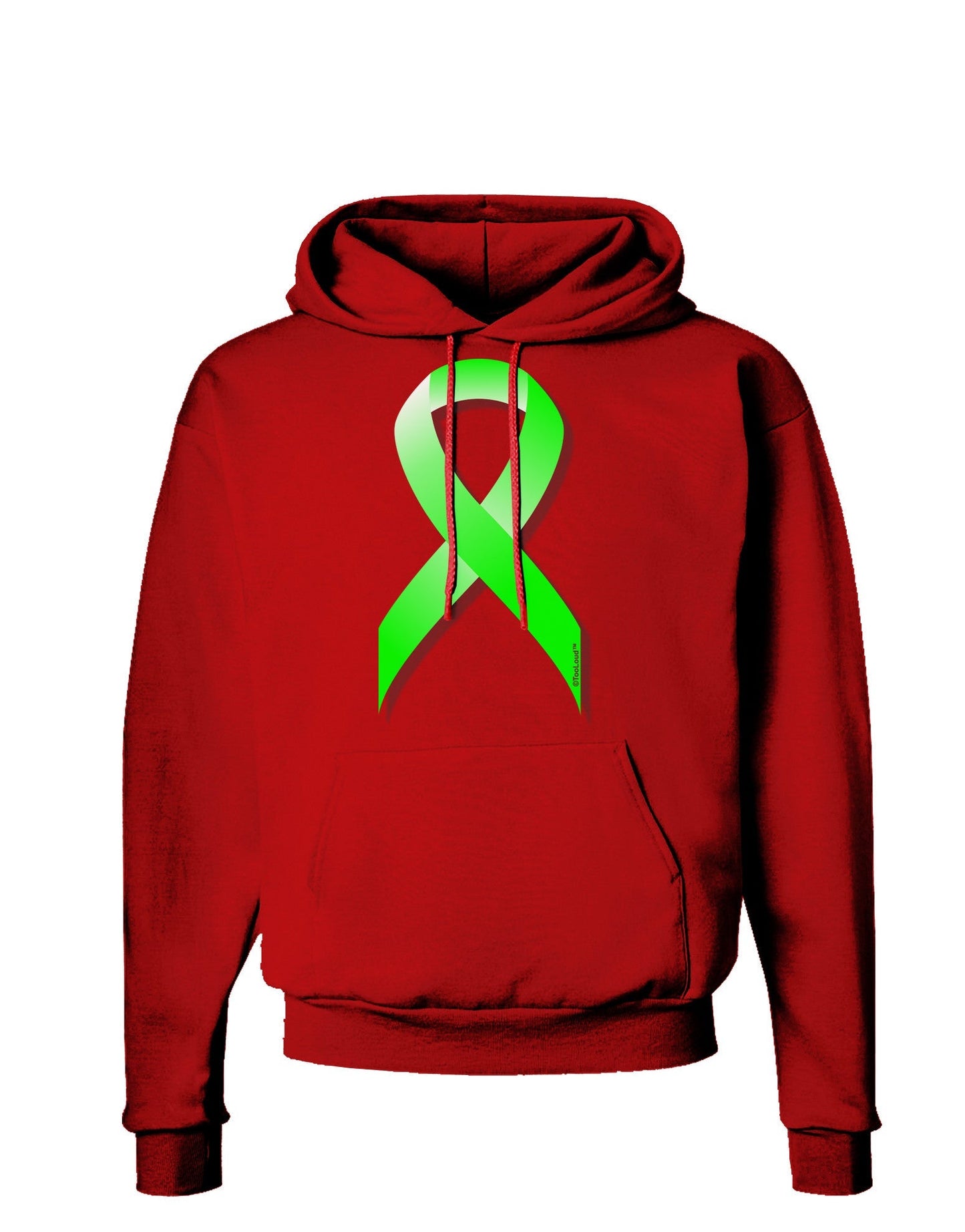 Lyme Disease Awareness Ribbon - Lime Green Dark Hoodie Sweatshirt-Hoodie-TooLoud-Red-Small-Davson Sales