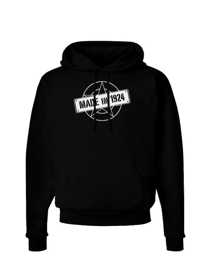 Made In Birth Year 1924 Dark Hoodie Sweatshirt-Hoodie-TooLoud-Black-Small-Davson Sales